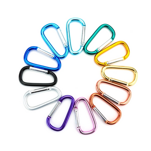 Duurzaam en verbeterd ontwerp - 3' aluminium D-ring karabijnhaakclipset voor buiten kamperen en gebruik met sleutelhangers