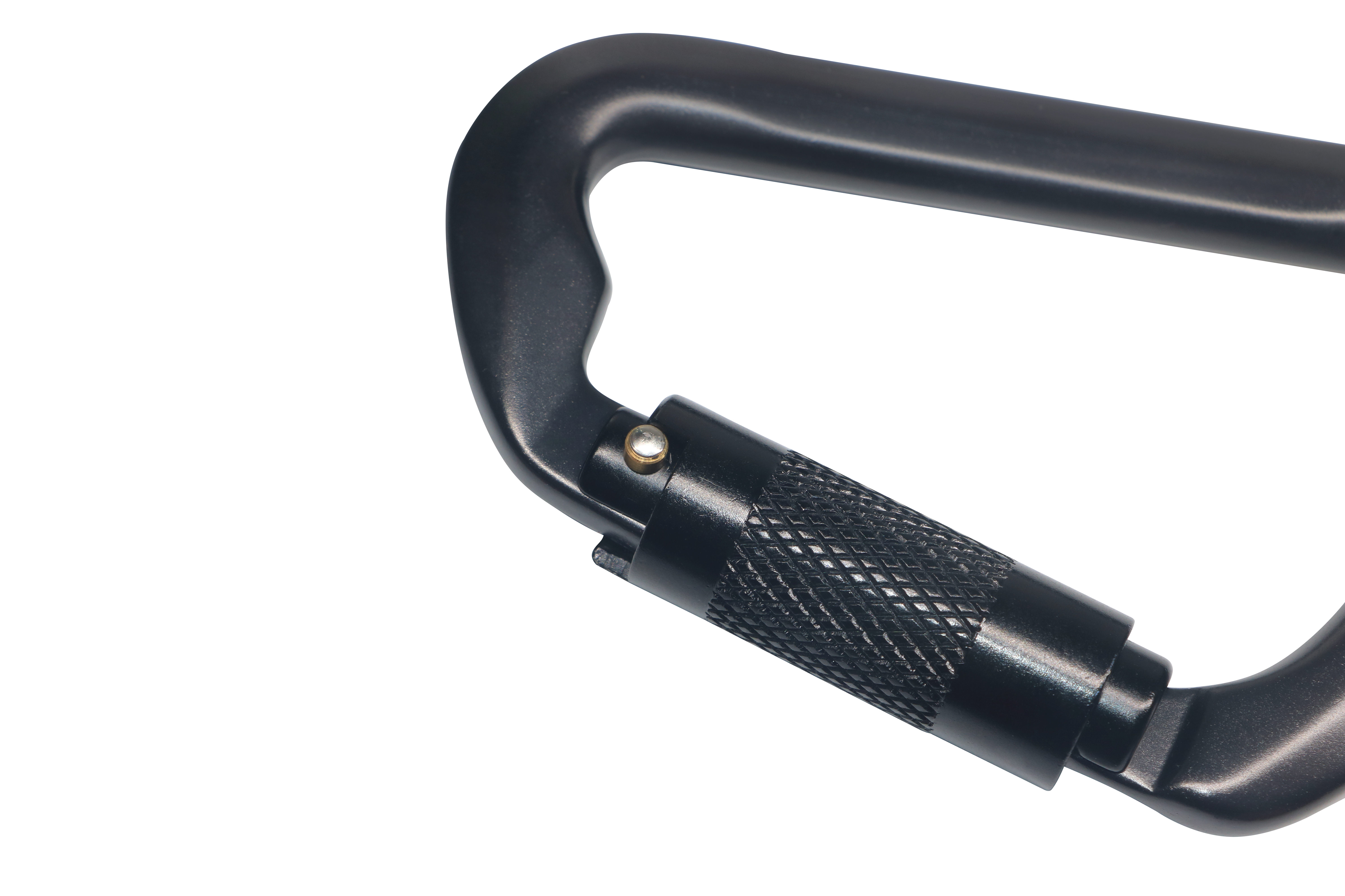 Heavy-duty karabijnhaakclip - 6600 lbs (30KN) laadvermogen, 3' (112,5 cm) grote lichtgewicht aluminium karabijnhaak met sleutelhangerhaakring