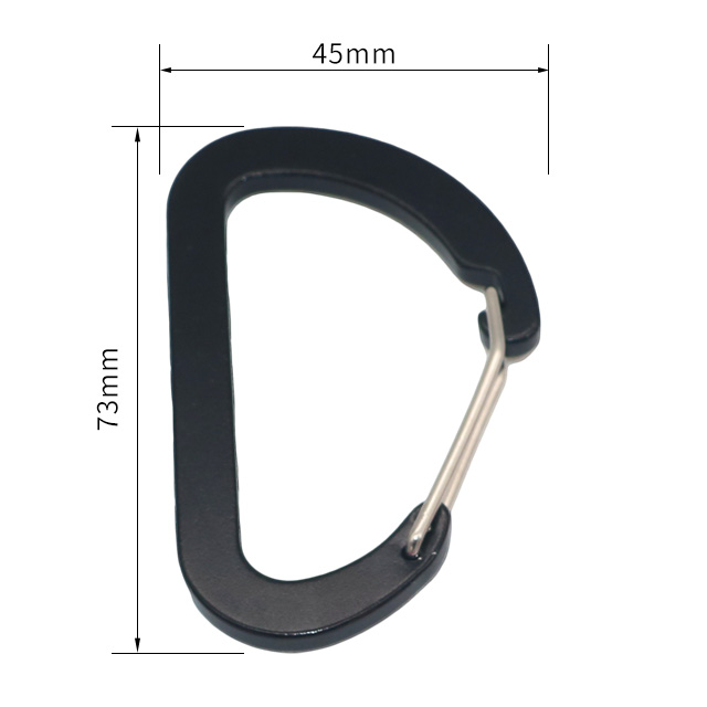 Multifunctionele karabijnhaakclips voor vissen, 10 stuks kleine karabijnhaakclips van 2,7 inch, mini-sleutelhanger aluminium karabijnhaakclip