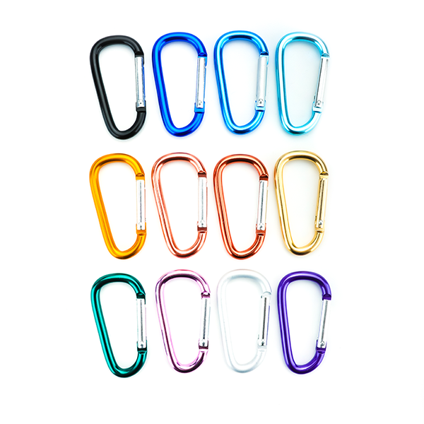 Duurzaam en verbeterd ontwerp - 3' aluminium D-ring karabijnhaakclipset voor buiten kamperen en gebruik met sleutelhangers